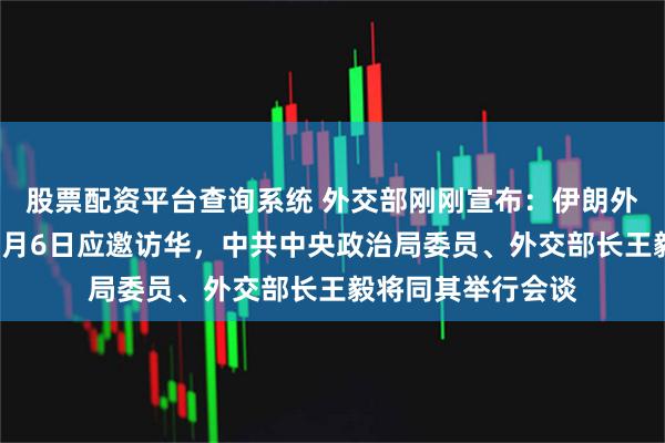 股票配资平台查询系统 外交部刚刚宣布：伊朗外长阿拉格齐将于5月6日应邀访华，中共中央政治局委员、外交部长王毅将同其举行会谈